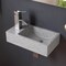Alfi Brand 16" Small Rectangular Solid Concrete Gray Matte Wall Mounted Bathroom Sink ABCO108 - alternate 1